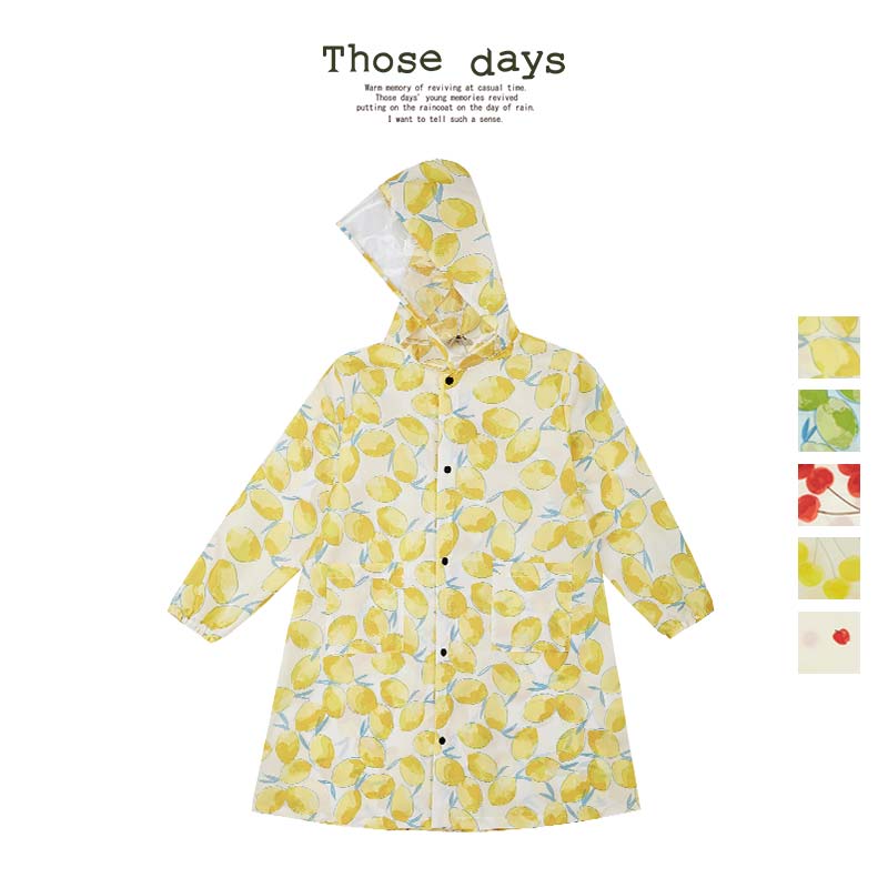 日本那些日子儿童雨衣轻薄服款
