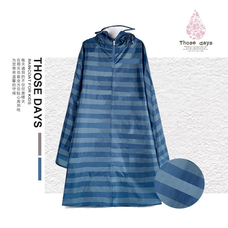 日式清新骑行电动车男女轻便雨衣