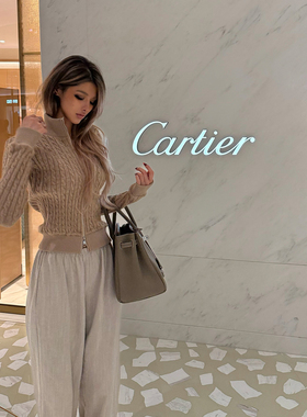 PrettyDragon老钱polo风麻花显瘦修身短款毛衣外套女针织开衫上衣