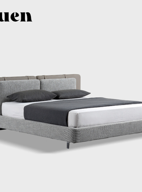 TATLIN塔特林床意式极简风格书包床主卧布艺双人床一米八床 BD229