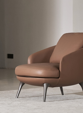 如恩 Raphael拉斐尔休闲椅意式极简风格单人沙发设计师休闲单人椅