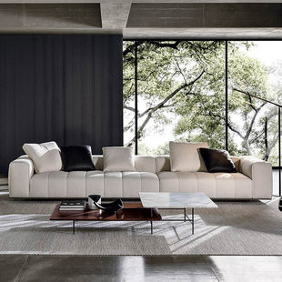 如恩古德曼沙发高端意式极简风格直排模块自由组合沙发别墅大平层