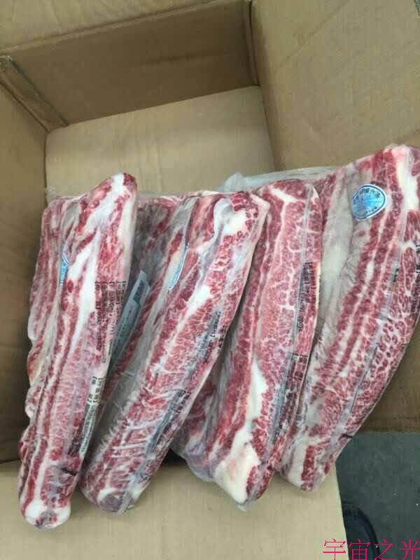 商用黑牛三角牛腩 雪花牛肉 极上牛小排 整块称重