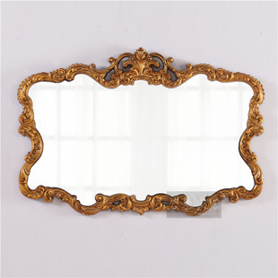 97X67横板浴室镜子卫生间镜化妆镜沙发挂镜装饰镜巴洛克法式壁炉