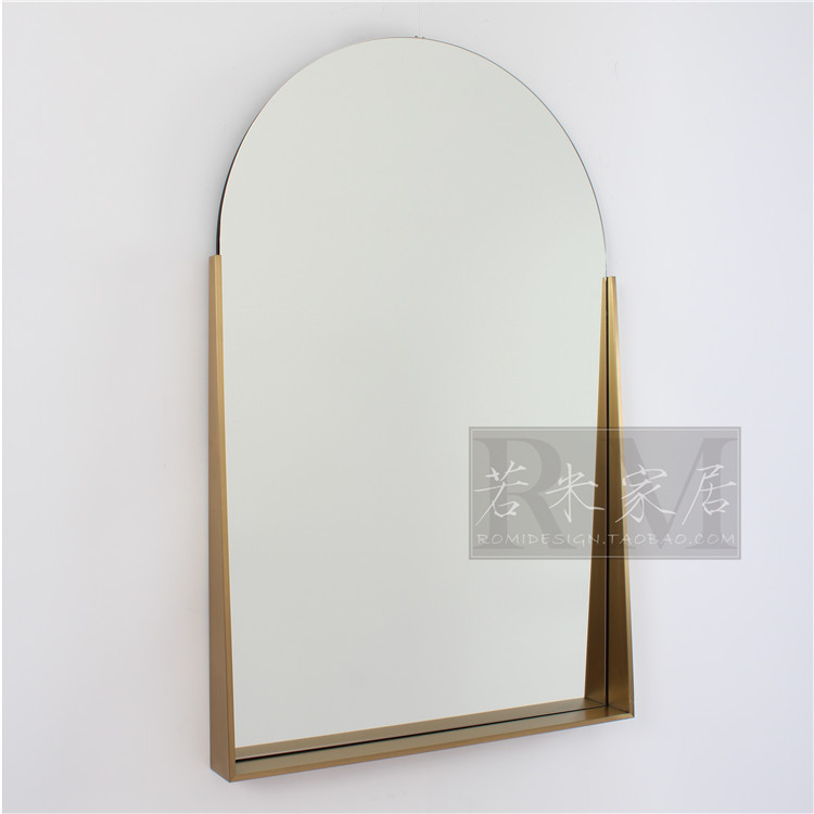 70x107/63x101拱形不锈钢现代简约轻奢电镀金立体斜浴室镜收纳台|ruв категории жилой мебели, зеркало класса, косметическое зеркало - от Buy2taobao.com для оказания профессиональной услуги покупки агента Taobao