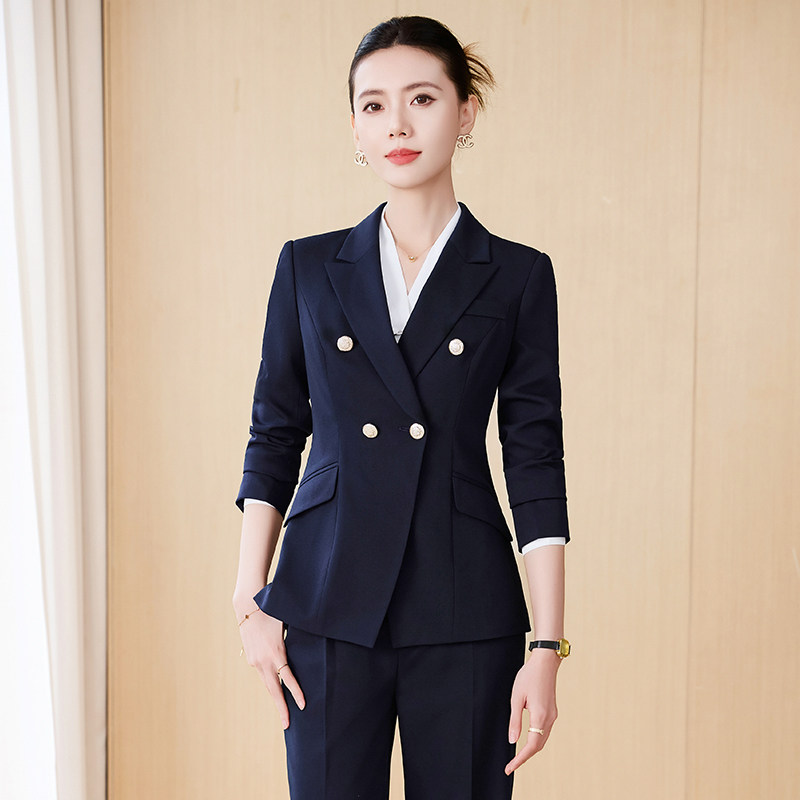 单件/套装职业装女秋面试通勤商务长袖西服英伦风前台酒店工作服