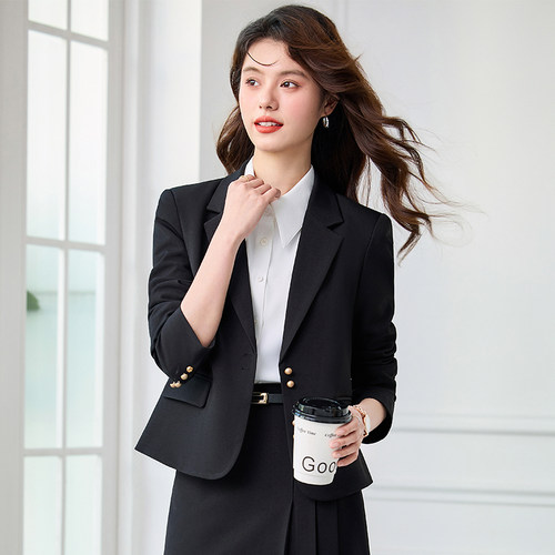 长袖短款西服中裙制服工作服