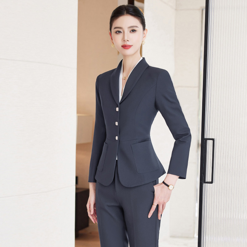 单件/套装美容院珠宝店工作服长袖西装女秋酒店前台接待工装制服