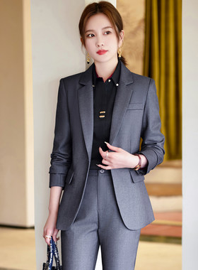 职业装工作服长裤长袖简约