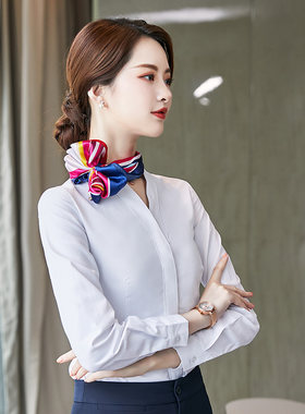 南航空姐白衬衫修身面试装工作服