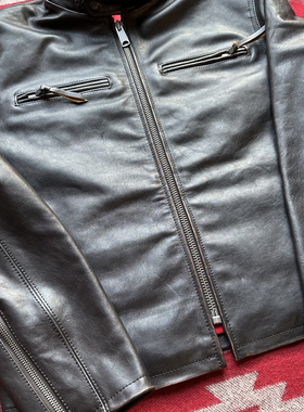 飞行古堡定制皮衣J100 Jacket复古做旧牛皮马皮真皮夹克外套