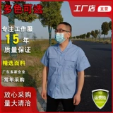 Голубая синяя рабочая одежда с коротки