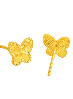 老庙蝴蝶鳞甲金百搭耳饰