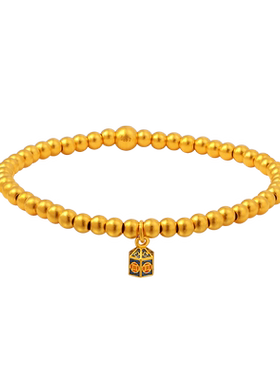 老庙古法铜钱古典宝盒佛珠金珠