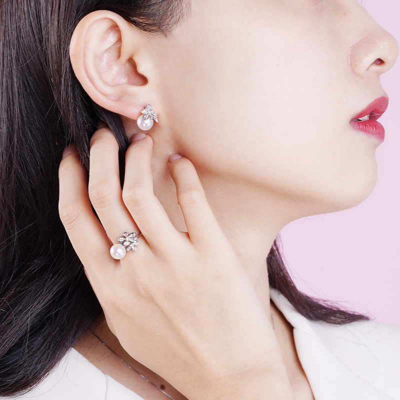 孙俪同款老庙黄金淡水珍珠耳钉兰花珍珠礼物耳饰定价女士送礼正品,珠宝/钻石/翡翠,耳饰,淘宝优惠券,粉丝福利购,淘宝优惠卷