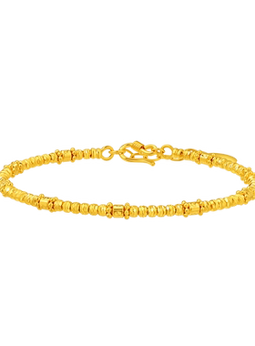 老庙镭射金珠爆闪手镯链