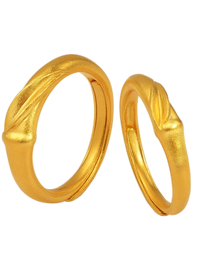 老庙黄金足金999竹韵竹叶古法