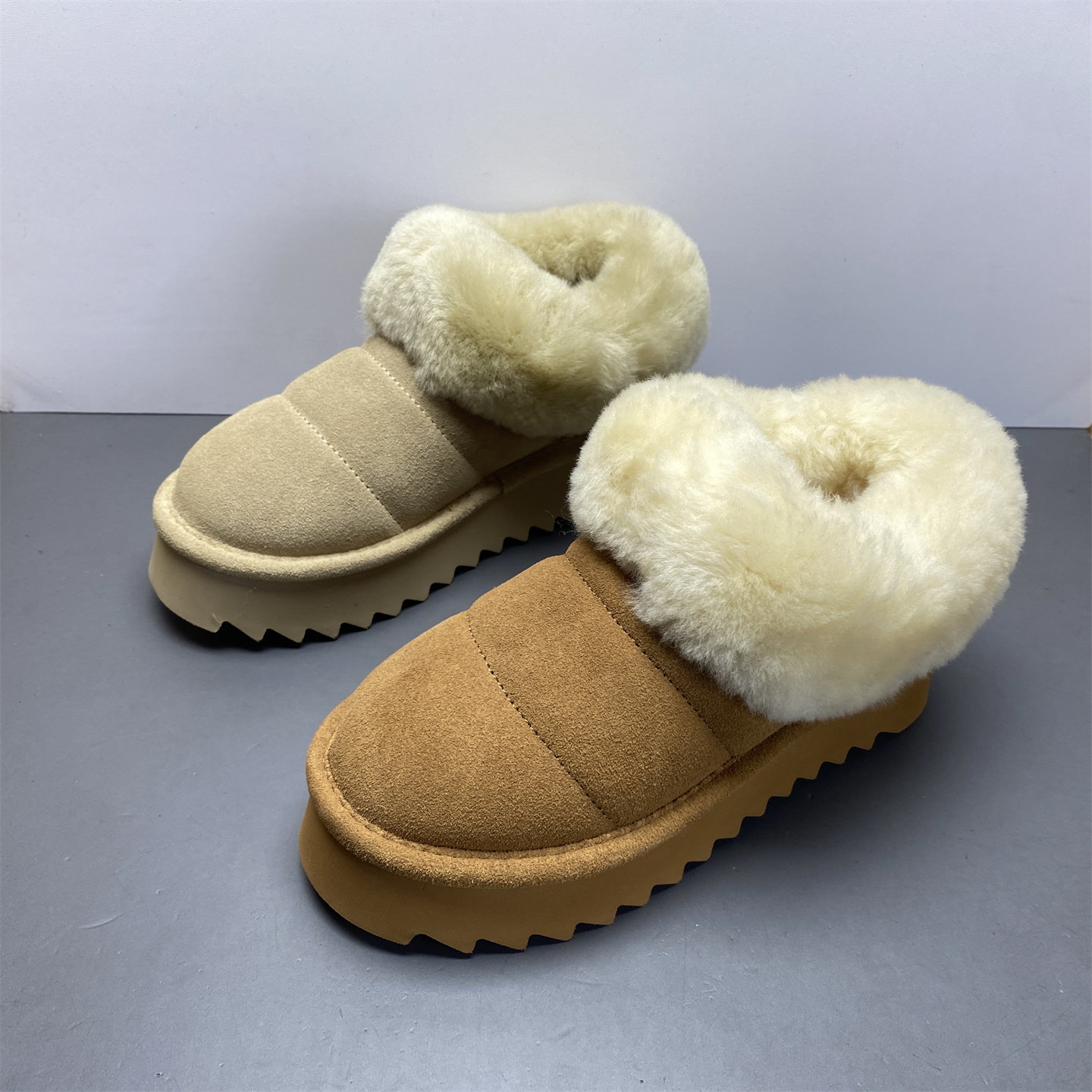 品牌断码真皮靴子女2025新款冬款牛反绒圆头松糕底加厚保暖雪地靴,女鞋,时尚雪地靴,淘宝优惠券,粉丝福利购,淘宝优惠卷