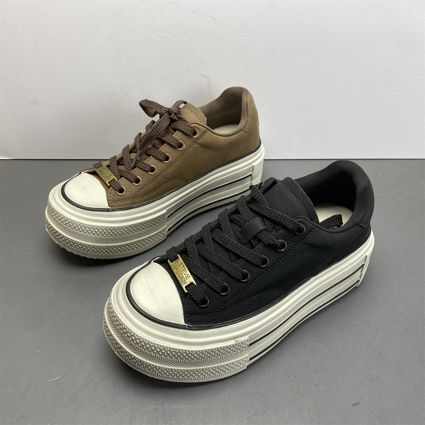 品牌撤柜真皮女鞋2025新款冬季牛皮系带圆头松糕底增高休闲板鞋女,女鞋,休闲板鞋,淘宝优惠券,粉丝福利购,淘宝优惠卷