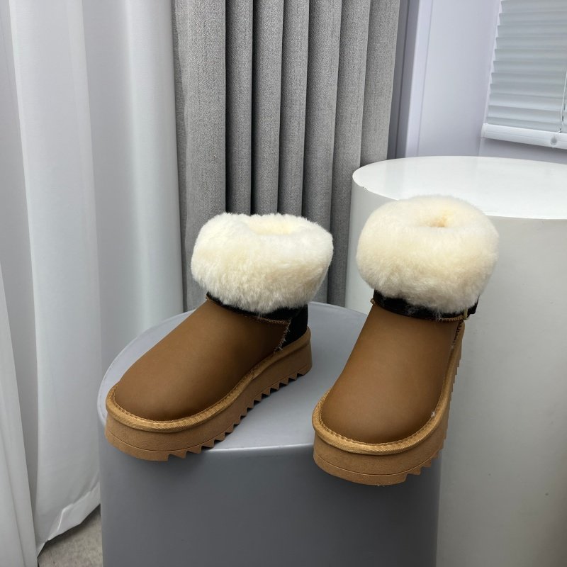 品牌断码真皮靴子女2025新款冬款牛皮短靴加厚保暖平底轻便雪地靴,女鞋,时尚雪地靴,淘宝优惠券,粉丝福利购,淘宝优惠卷