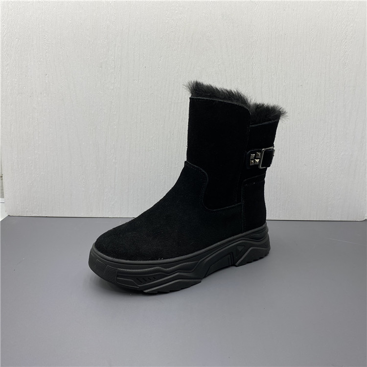 断码短靴磨砂皮雪地靴