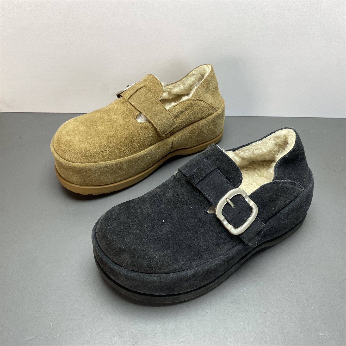 品牌撤柜真皮女鞋2025新款冬季磨砂牛皮圆头松糕底增高加绒勃肯鞋,女鞋,勃肯鞋/软木鞋,淘宝优惠券,粉丝福利购,淘宝优惠卷