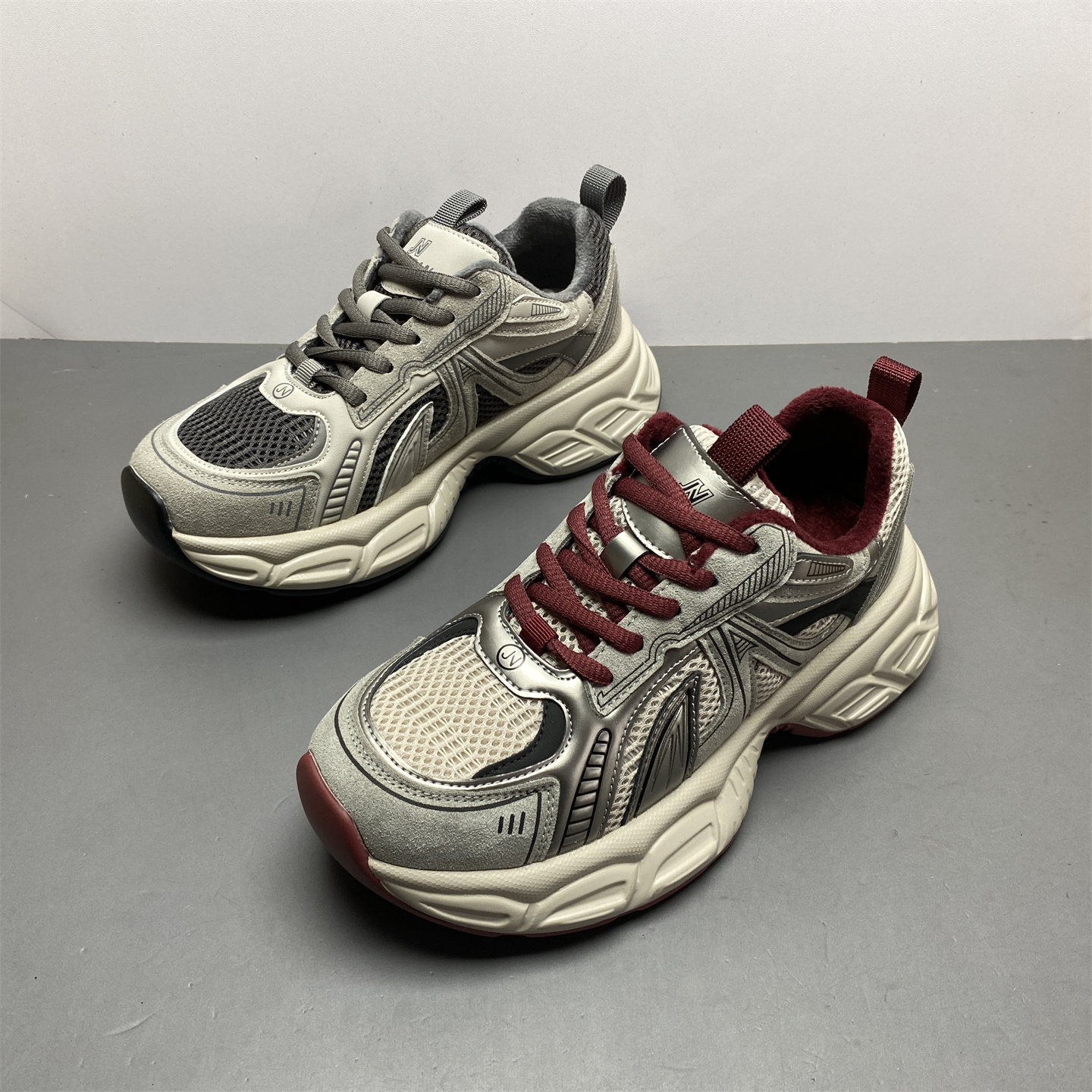 品牌撤柜女鞋2025新款秋季网面透气老爹鞋系带松糕底厚底老爹鞋女,女鞋,时尚休闲鞋,淘宝优惠券,粉丝福利购,淘宝优惠卷