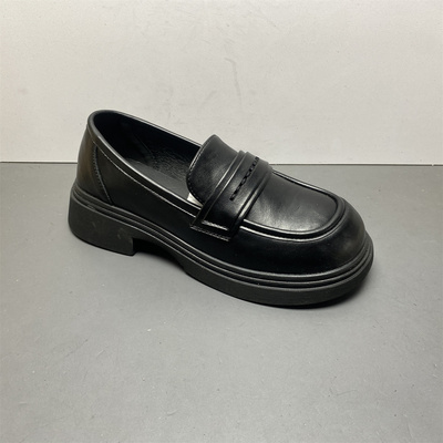 乐福鞋低跟方跟舒适透气豆豆鞋女