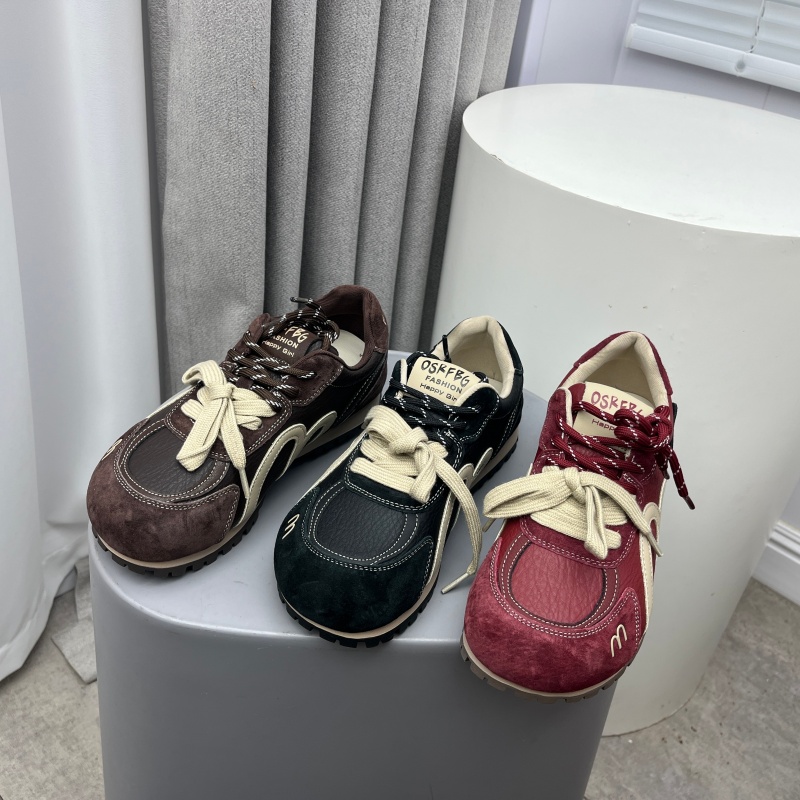 休闲鞋平底软底系带时尚德训鞋