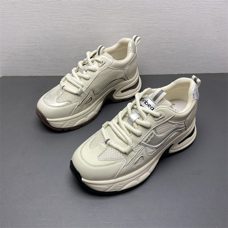 品牌撤柜女鞋2025新款春季圆头系带高跟松糕底透气户外时尚休闲鞋,女鞋,时尚休闲鞋,淘宝优惠券,粉丝福利购,淘宝优惠卷