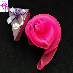 雪纺手帕60*60儿童舞蹈道具戏曲红色丝帕70*70大小号跳舞丝巾方巾