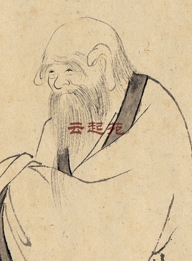 明文徵明老子像图J高清电子图片143M装饰宣传素材