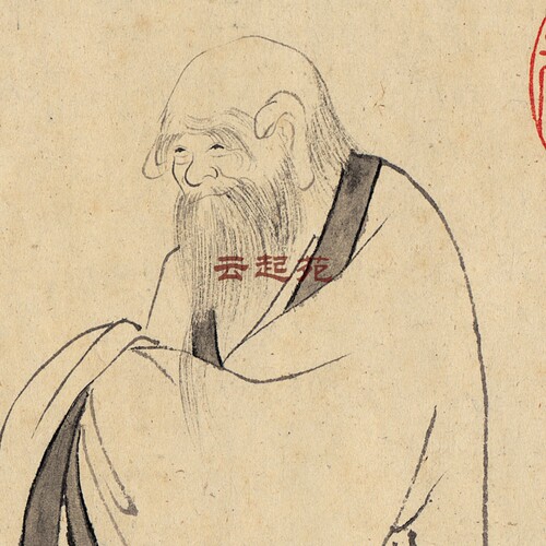 明文徵明老子像图J高清电子图片143M装饰宣传素材