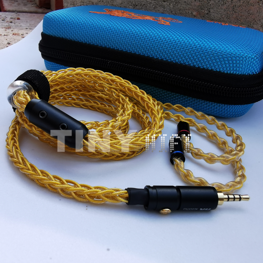 进口7N单晶铜镀金耳机线 2.5 4.4平衡线diy耳机升级线mmcx  SE846