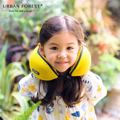 URBAN FOREST儿童颈枕记忆棉旅行飞机睡觉神器u型护颈充气枕便携
