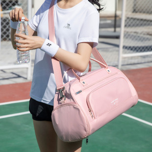 网红单肩包男手提包健身包干湿分离短途行李包女可套拉杆箱旅行包