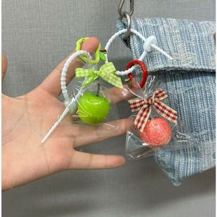 2025新款 钥匙扣学生少女 一颗大苹果趣味创意包挂情侣礼物网红爆款