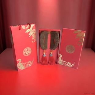 2025新款 新娘陪嫁礼物婚庆对梳伴手礼 结婚梳子木梳一对礼盒套装