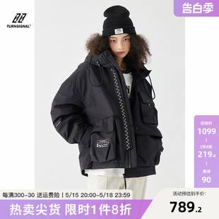 羽绒服女冬季 TurnSignal潮牌连帽工装 2022新款 加厚休闲派克服外套