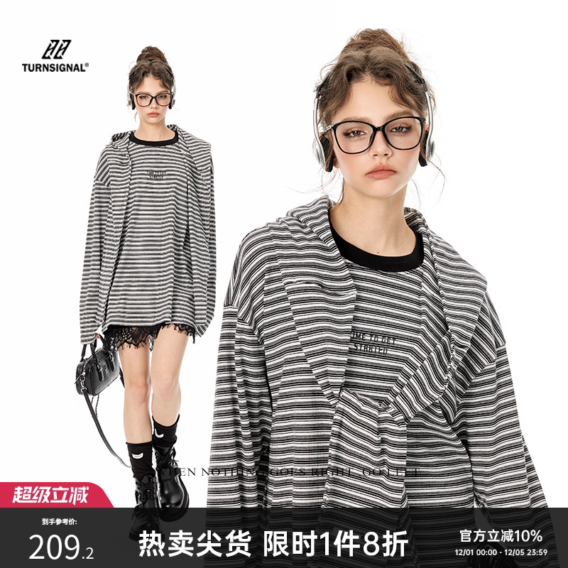 TurnSignal潮牌针织长袖T恤裙
