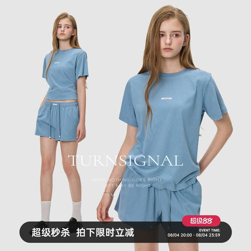 TurnSignal韩系短袖T恤短裤套装