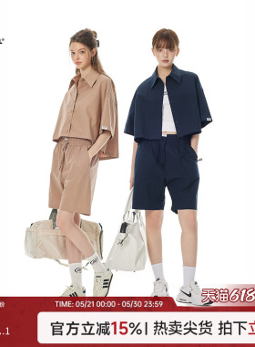 Turn Signal潮牌衬衫短裤套装女夏季2026新款时尚休闲夏装两件套