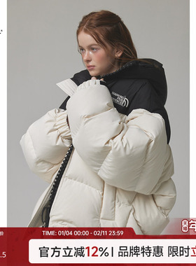 【哈尔滨专用】Turn Signal潮牌连帽羽绒服女冬季厚外套