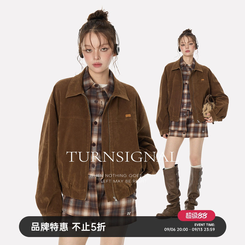 TurnSignal短款麂皮绒外套女图片