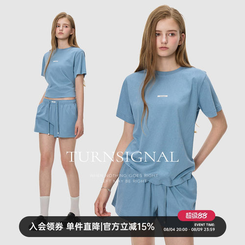 TurnSignal韩系短袖T恤短裤套装