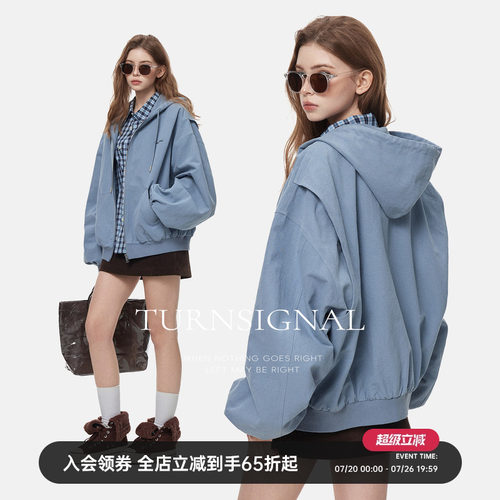 TurnSignal连帽开衫外套女
