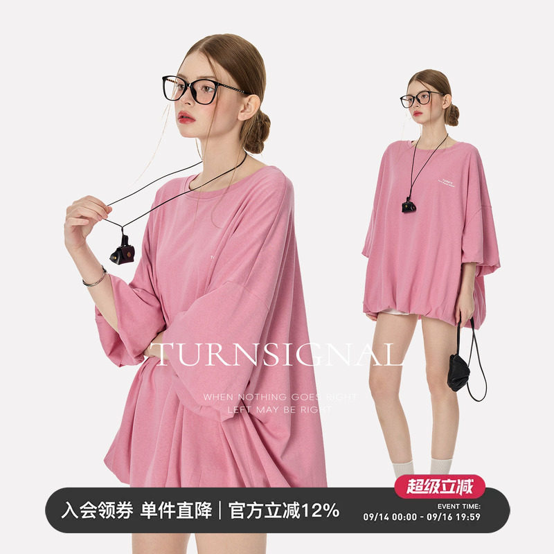 TurnSignal潮牌圆领短袖T恤女										