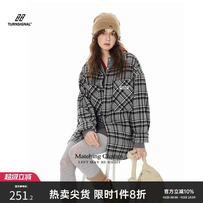 TurnSignal格子衬衫女