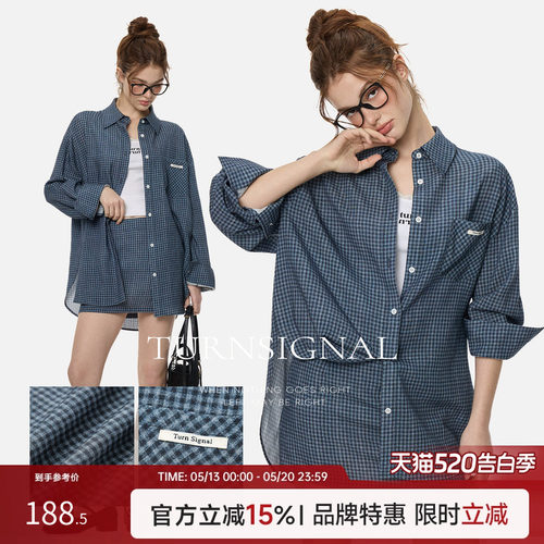TurnSignal格子衬衫短裙套装女