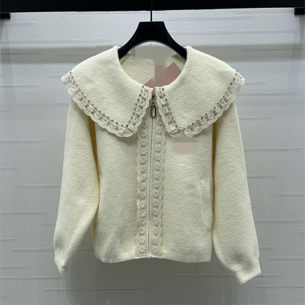 2026早春新款娃娃领荷叶边甜美减龄百搭针织开衫,女装/女士精品,毛针织衫,淘宝优惠券,粉丝福利购,淘宝优惠卷